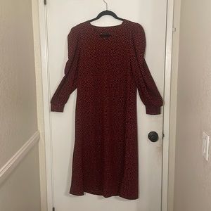 Long puff-sleeved dress